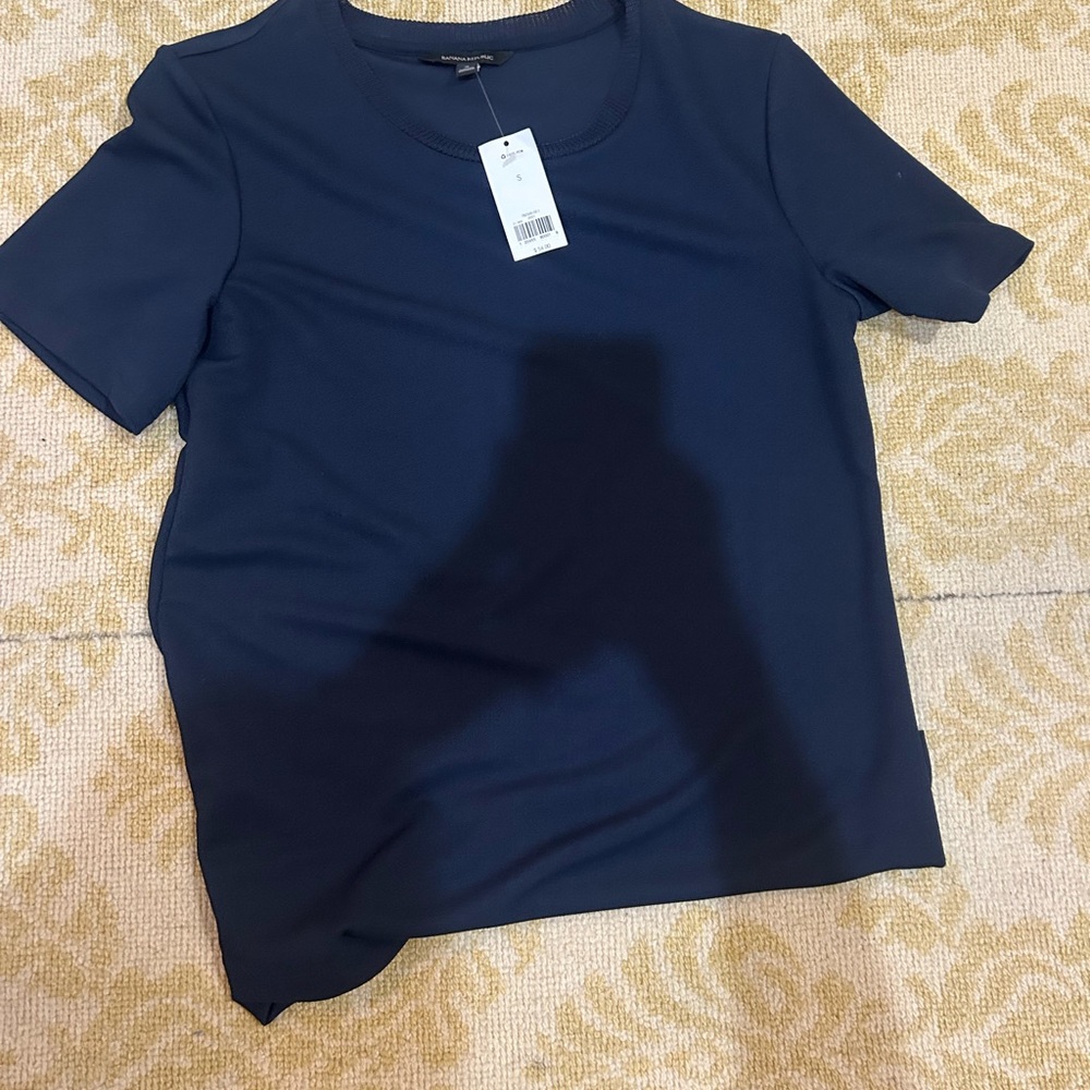 Banana Republic Dark Blue Short Sleeve Top